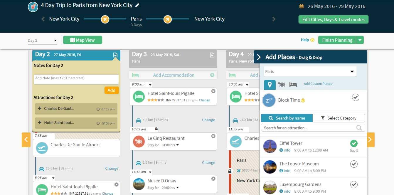Make an itinerary Make an itinerary